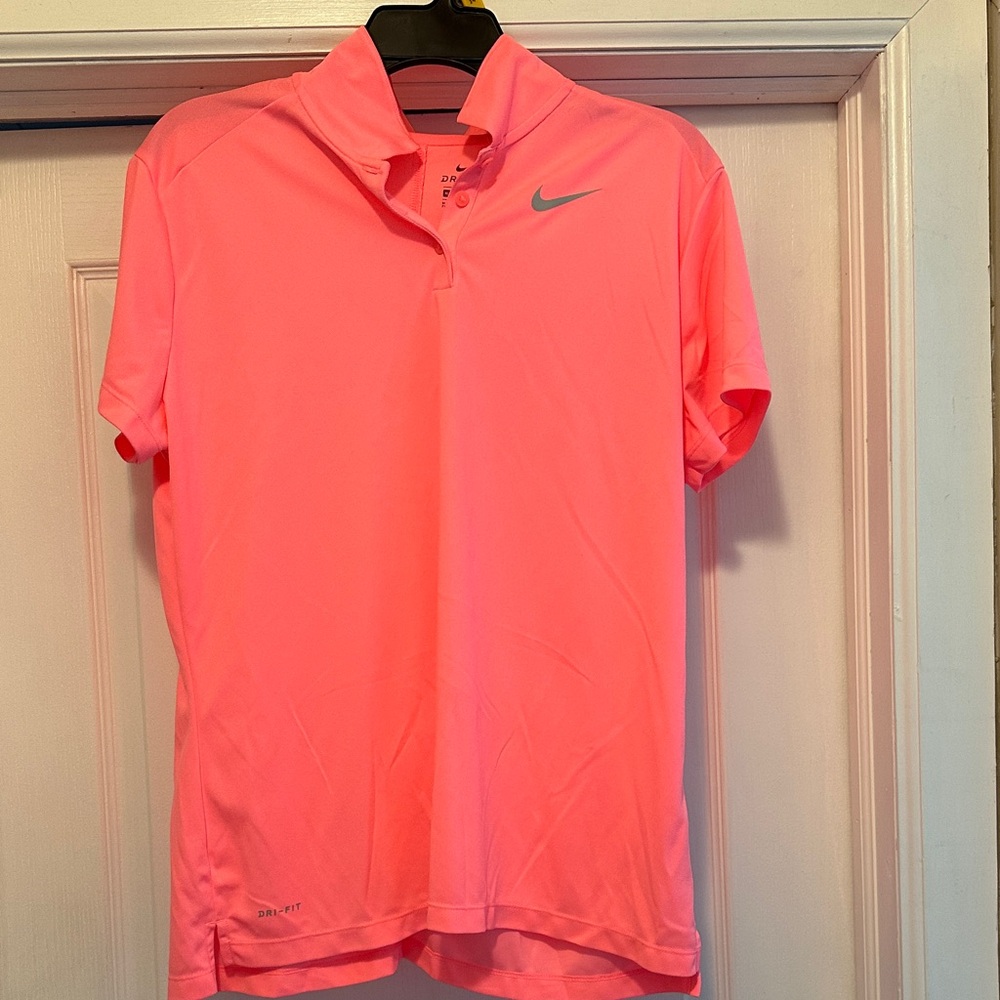 Nike women’s  Bright Pink Polo Shirt